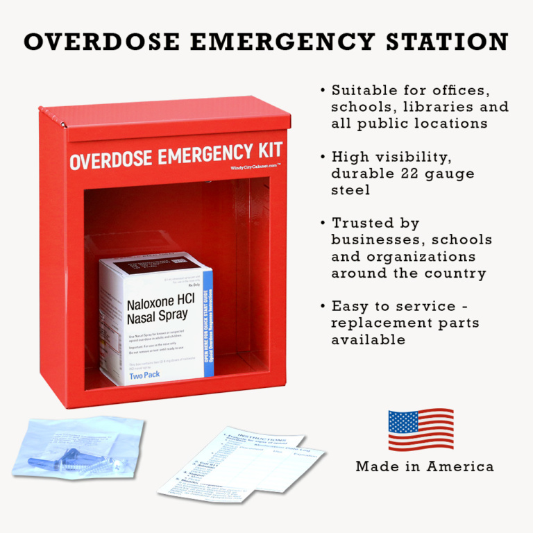 Overdose Emergency Kit Non-Locking Cabinet at WindyCity